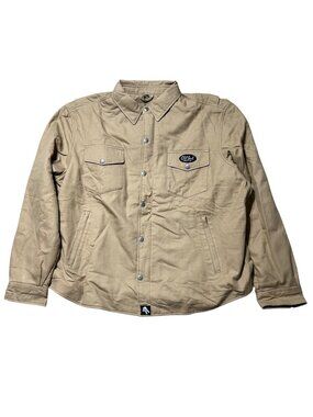 Old Soul Moto Men's Sz 4XL Tan Motorcycle Shirt Jacket With Kevlar Lining